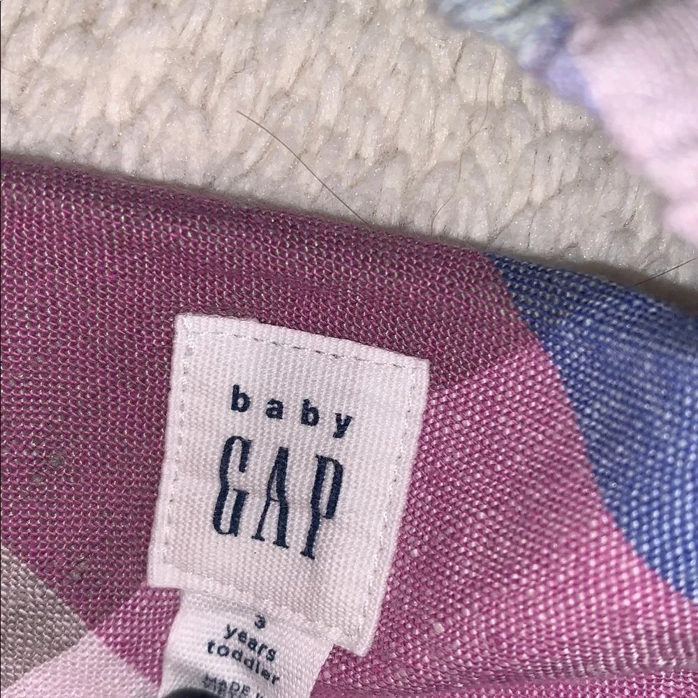 GAP Square Check Sundress 3 EUC Blue Green Purple